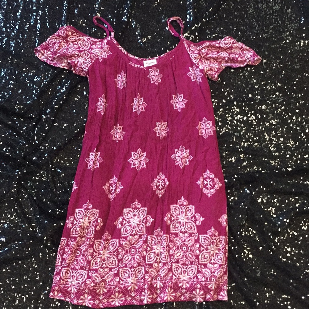 Pink and white sun dress with pockets